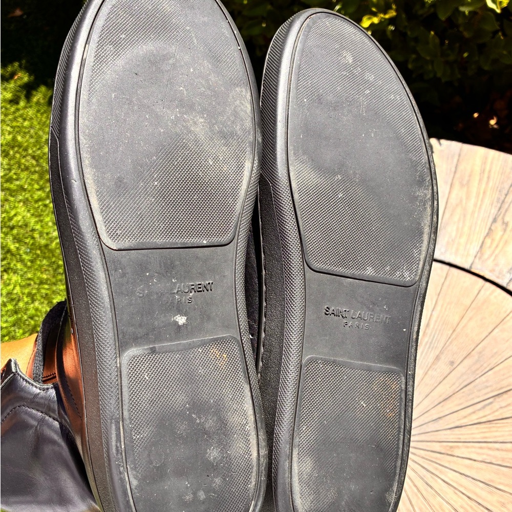 Saint Laurent Black High Top SL/01H Sneakers Men US 10.5 / EU 43.5 - Picture 12 of 13